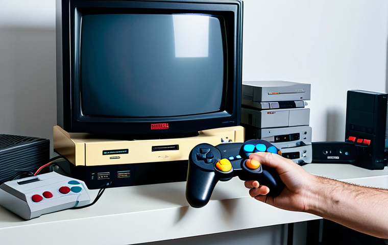 레트로 게임 박람회 준비 가이드 - Retro Gaming Convention Floor** "A bustling retro gaming convention hall, filled with arcade cabine...